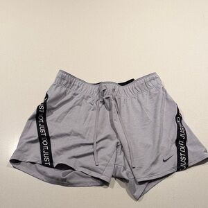 Nike Light Gray Shorts with Black Detailing